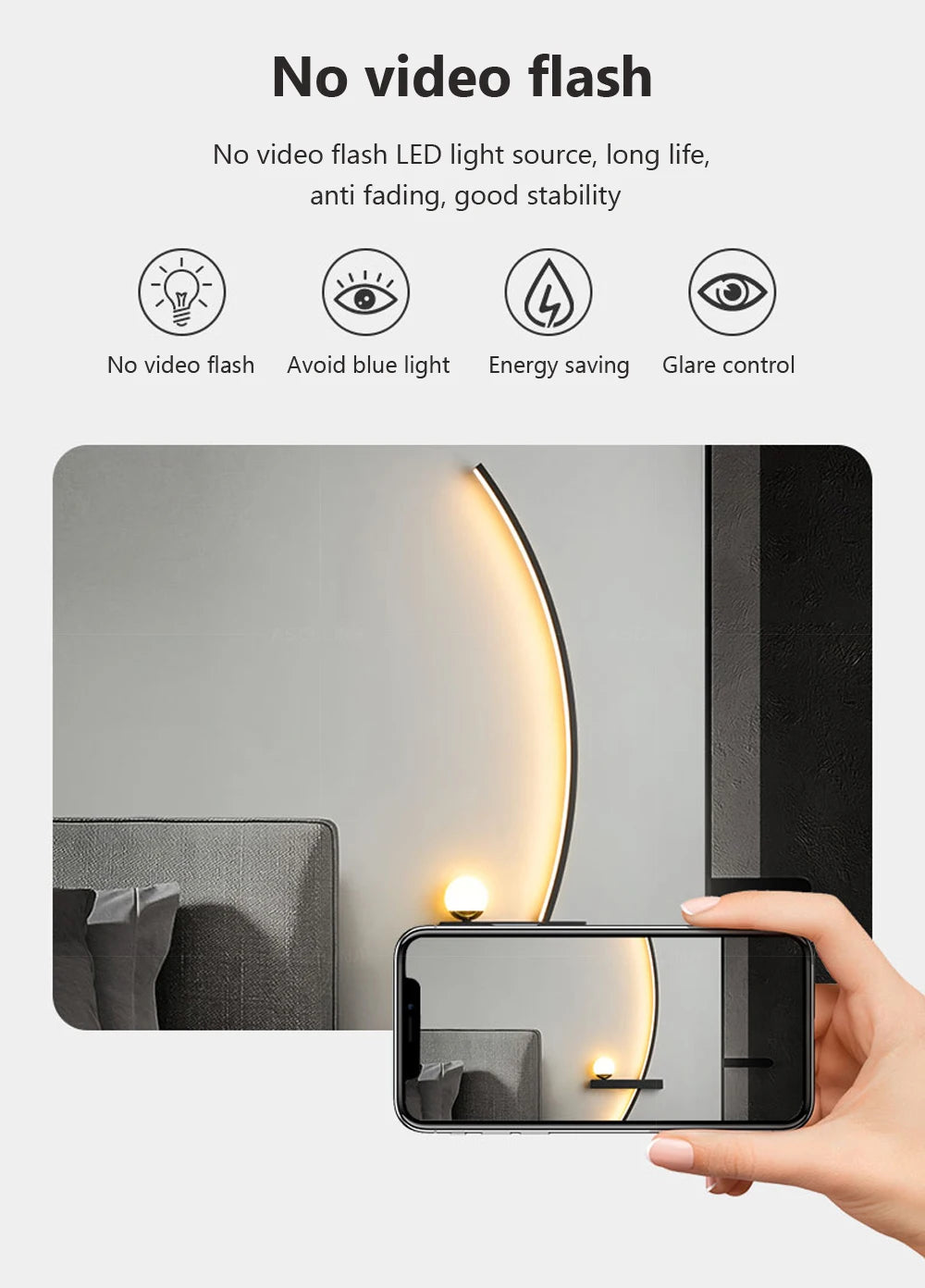 Smart LED Wall Lamp 55/105CM Remote Control Left Right Lighting Bedside Wall Sconces Bedroom Living Room Home Led Lights Lustre
