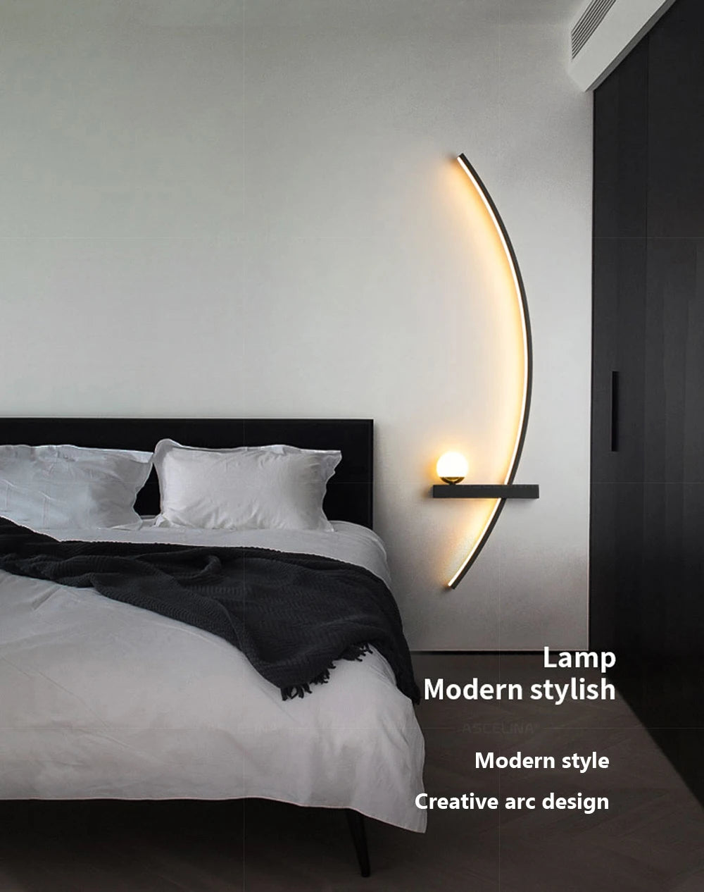 Smart LED Wall Lamp 55/105CM Remote Control Left Right Lighting Bedside Wall Sconces Bedroom Living Room Home Led Lights Lustre