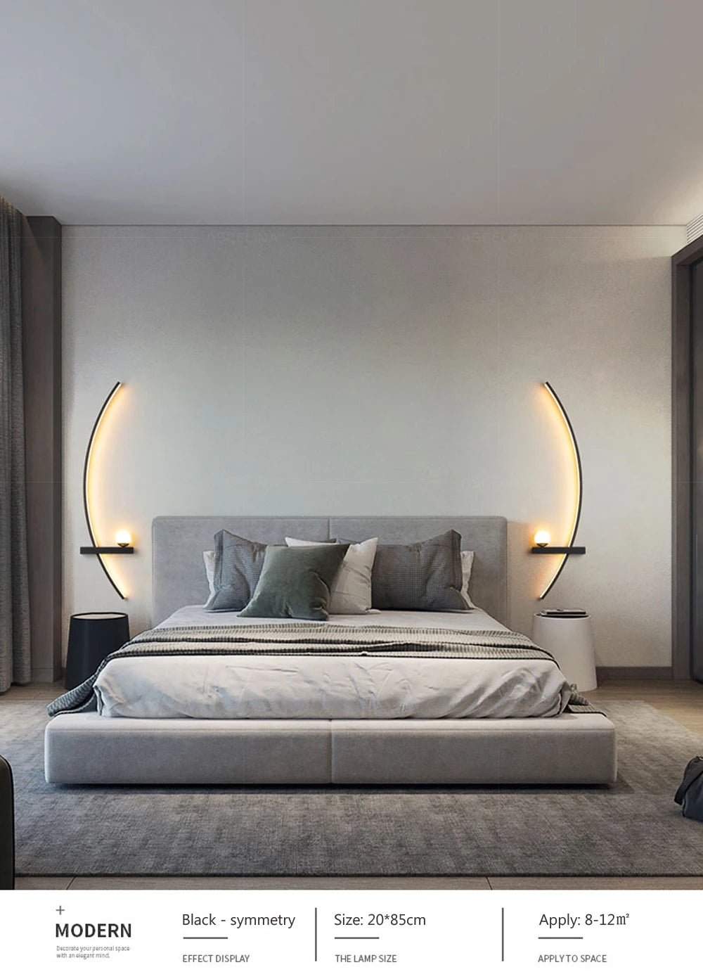 Smart LED Wall Lamp 55/105CM Remote Control Left Right Lighting Bedside Wall Sconces Bedroom Living Room Home Led Lights Lustre