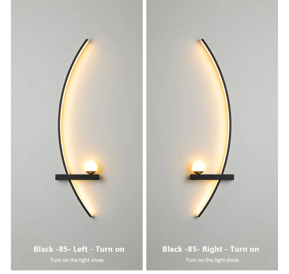 Smart LED Wall Lamp 55/105CM Remote Control Left Right Lighting Bedside Wall Sconces Bedroom Living Room Home Led Lights Lustre